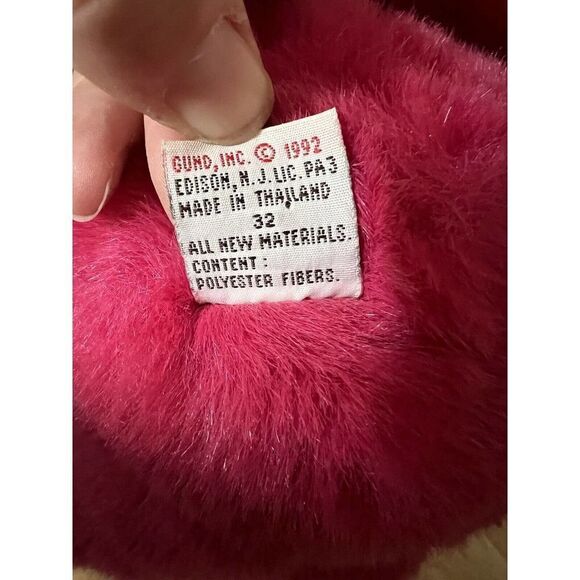 GUND Victoria Secret Magenta Pink Plush Teddy Bear - Picture 6 of 7